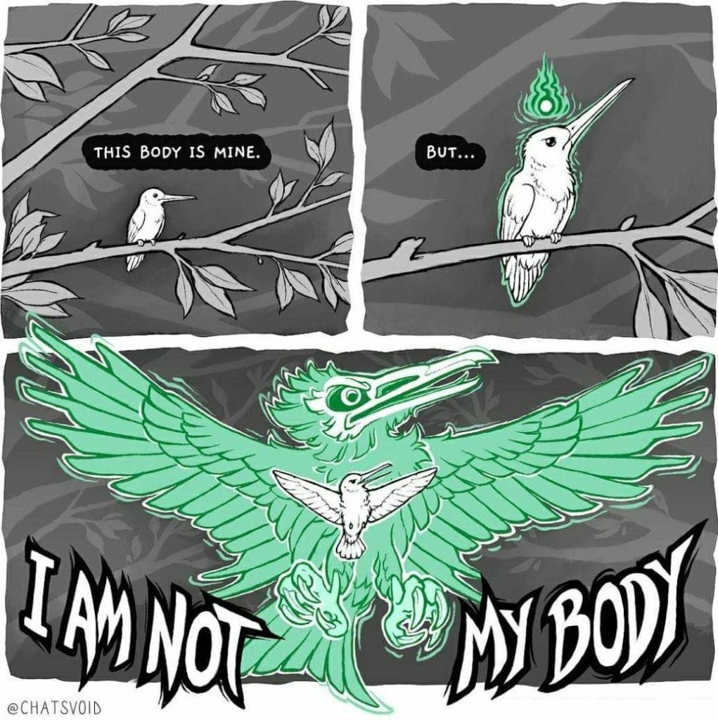 THIS BODY IS MINE.
BUT...
I AM NOT
MY BODY