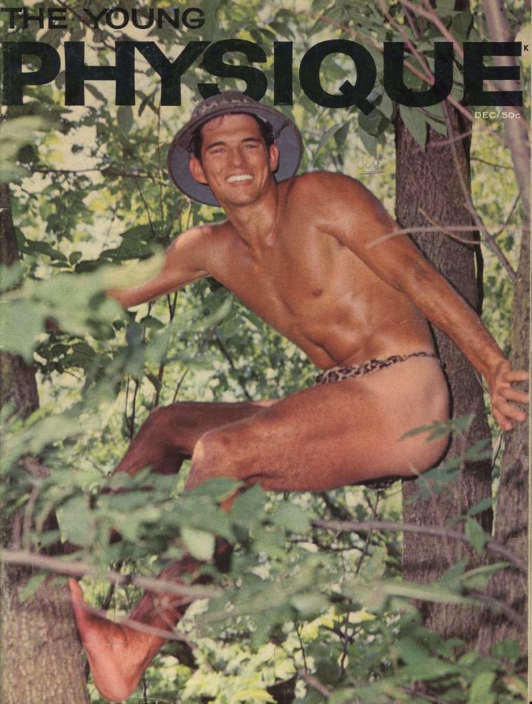  Troy Saxonon the cover of The Young Physique in the late 1950s.