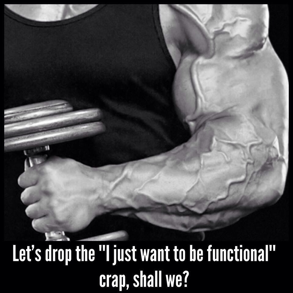 Let's drop the "I just want to be functional" crap, shall we?