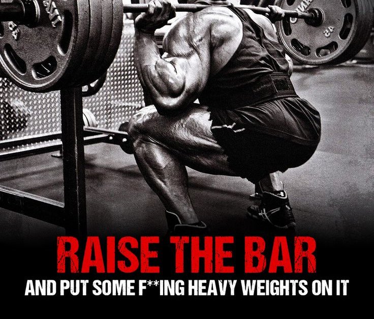 Ник
12
AND PUT SOME F**ING HEAVY WEIGHTS ON IT
RAISE THE BAR