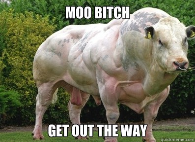 MOO BITCH
GET OUT THE WAY
quickmeme.com