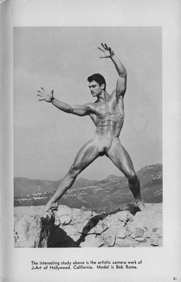 The interesting study above is the artistic camera work of J-Art of Hollywood, California. Model is Bob Rome.
31