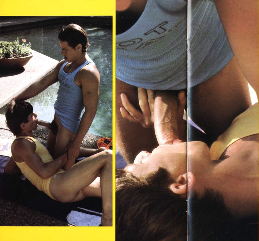 Steve York fucks by the pool in this early 80s pre condom classic.