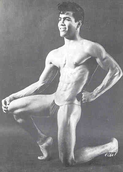 Johnny Menendez in a posing strap.