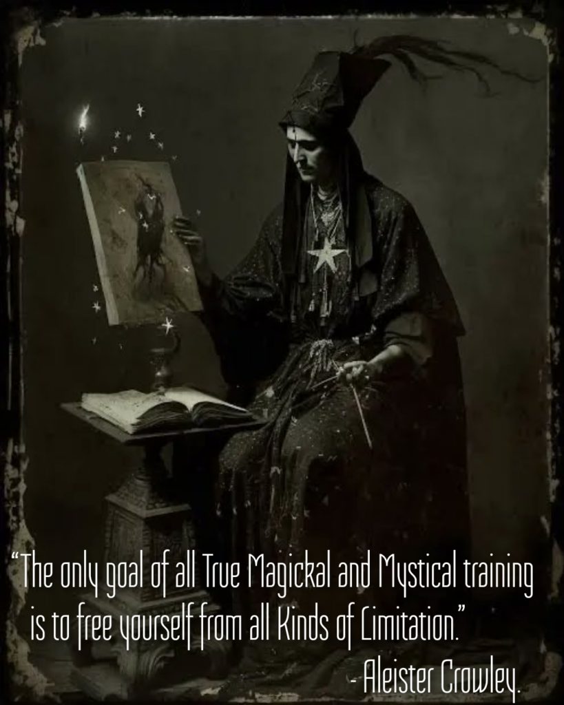 "The only goal of all True Magical and Mystical training is to free yourself from all Kinds of Limitation.”
Alister Crowley