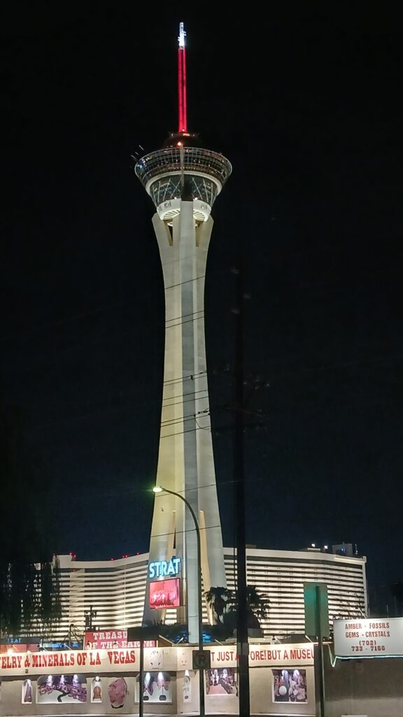 Stratosphere tower at night